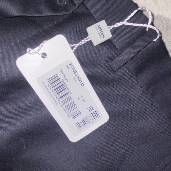 Armani Exchange Men's Straight Leg Solid Black Pants - Picture 6 of 7